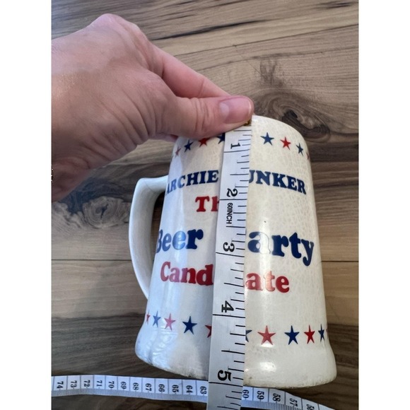 Vintage 1970's ARCHIE BUNKER for PRESIDENT Beer Mug THE BEER PARTY CANDIDATE - Picture 10 of 14